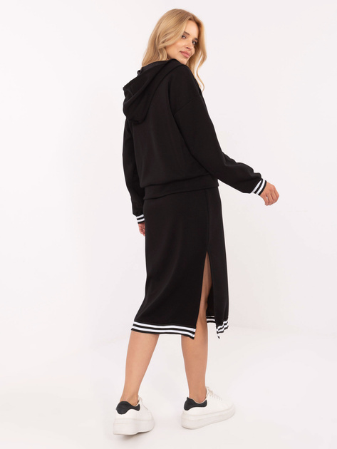 Czarny dwuczęściowy komplet z sukienką RUE PARIS