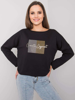 Czarna bluzka z dżetami Adele RUE PARIS