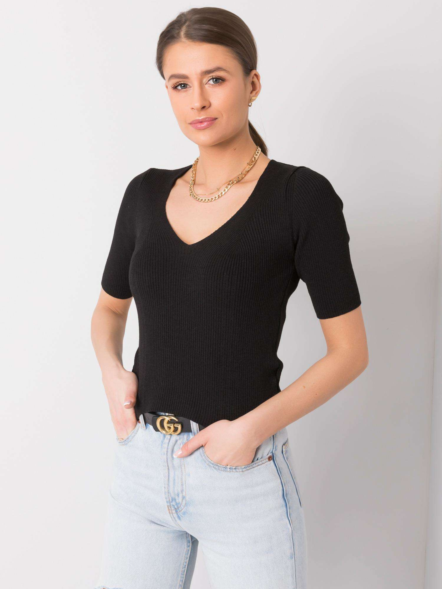 Schwarze Bluse Elianna RUE PARIS.
