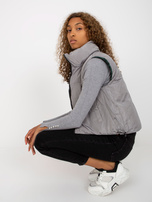 Hurtownia online Ciemnozielona pikowana kamizelka puchowa