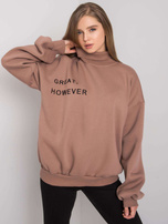 Svetlohnedá zateplená oversized mikina Kelly.