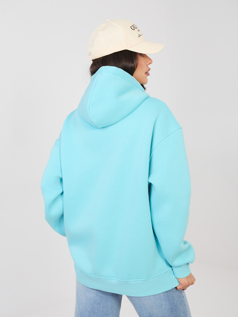 Turkusowa rozpinana bluza basic z ociepleniem