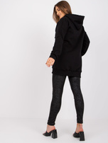 Czarny dwuczęściowy komplet dresowy z legginsami Elba 