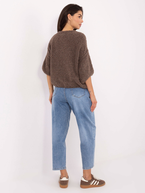 Fango damski sweter boucle z guzikami