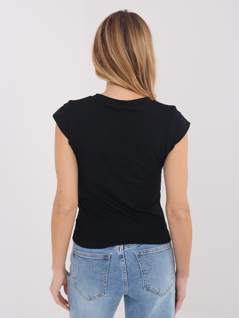 Czarny damski top basic bez rękawów