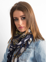 Granatowa chusta we wzory