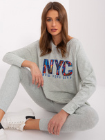 Hurtownia Miętowy melanżowy komplet z luźną bluzą