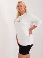 Hurt Ecru casualowa bluzka plus size z aplikacją 