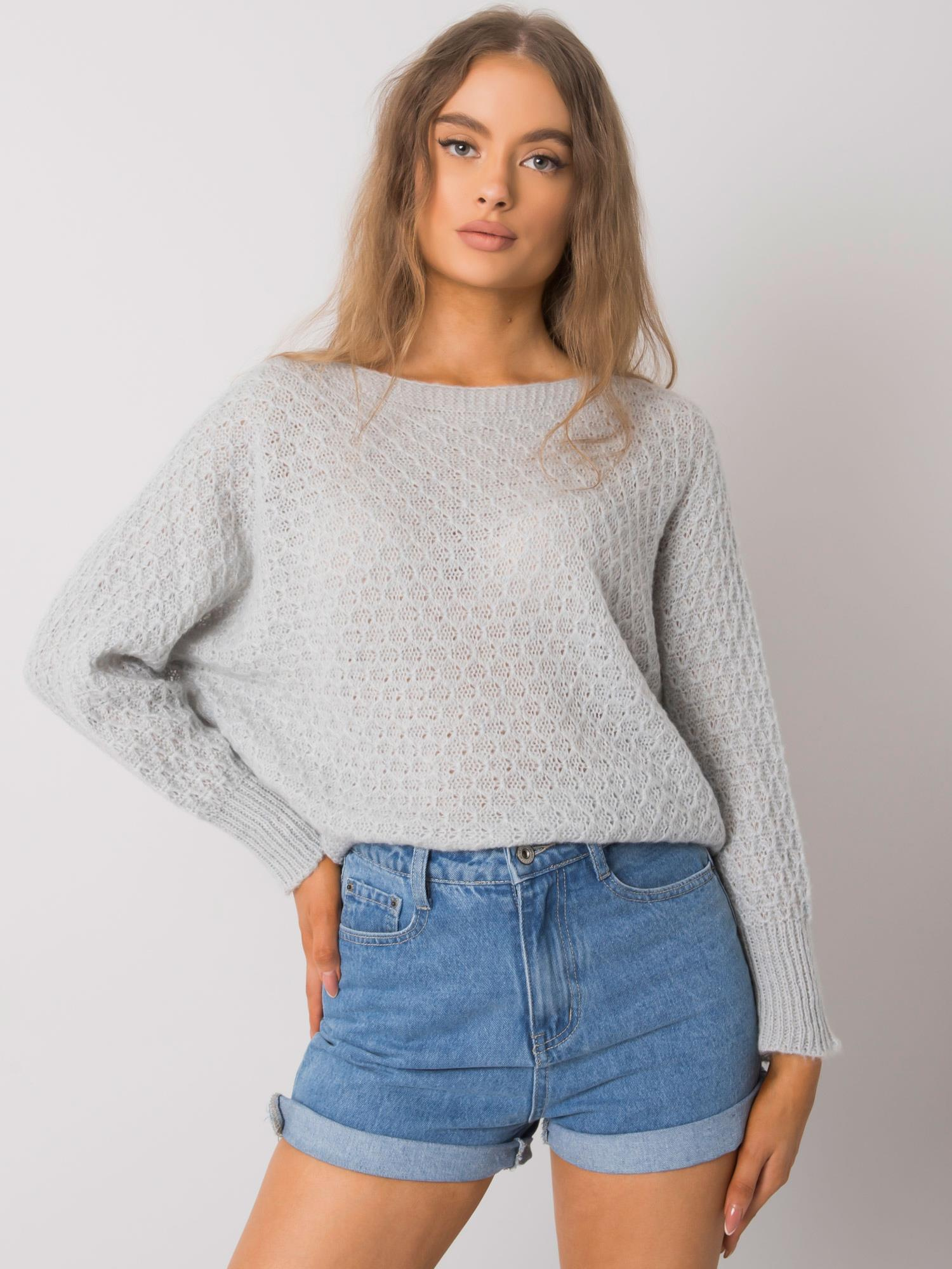Szary sweter oversize Layana OCH BELLA 