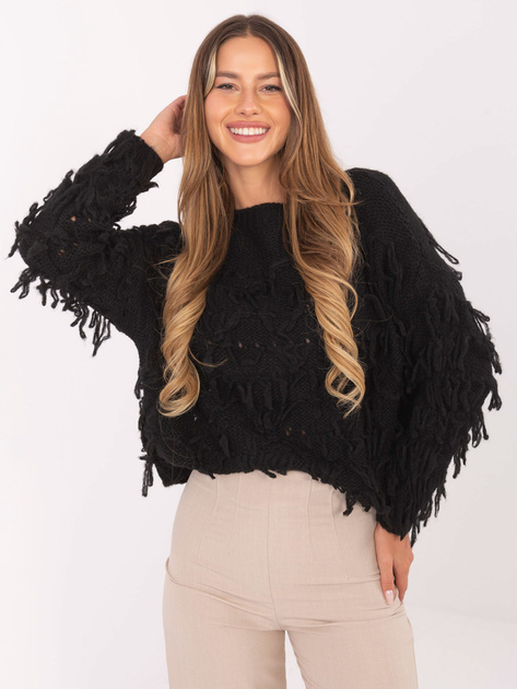 Ecru sweter z okrągłym dekoltem RUE PARIS