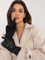 Hurtownia Czarne eleganckie rękawiczki damskie