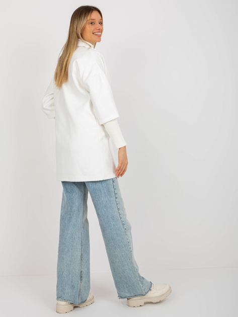 Hurtownia Ecru damski płaszcz z kieszeniami OCH BELLA