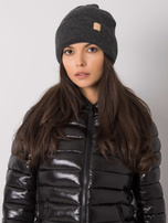 Ciemnoszara czapka beanie damska