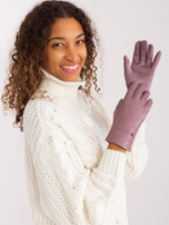 Hurtownia Fioletowe eleganckie rękawiczki dotykowe