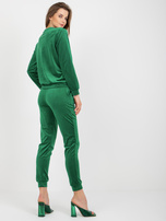 Hurt Zielony komplet welurowy ze spodniami Brenda RUE PARIS 