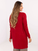 Czerwony kardigan z domieszką modalu