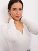 Hurt Ecru codzienna bluzka w prążek BASIC FEEL GOOD