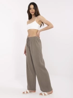 Brown muslin wide-leg pants OCH BELLA.