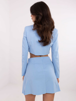 Hurtownia Jasnoniebieska mini spódnica z plisowaniem