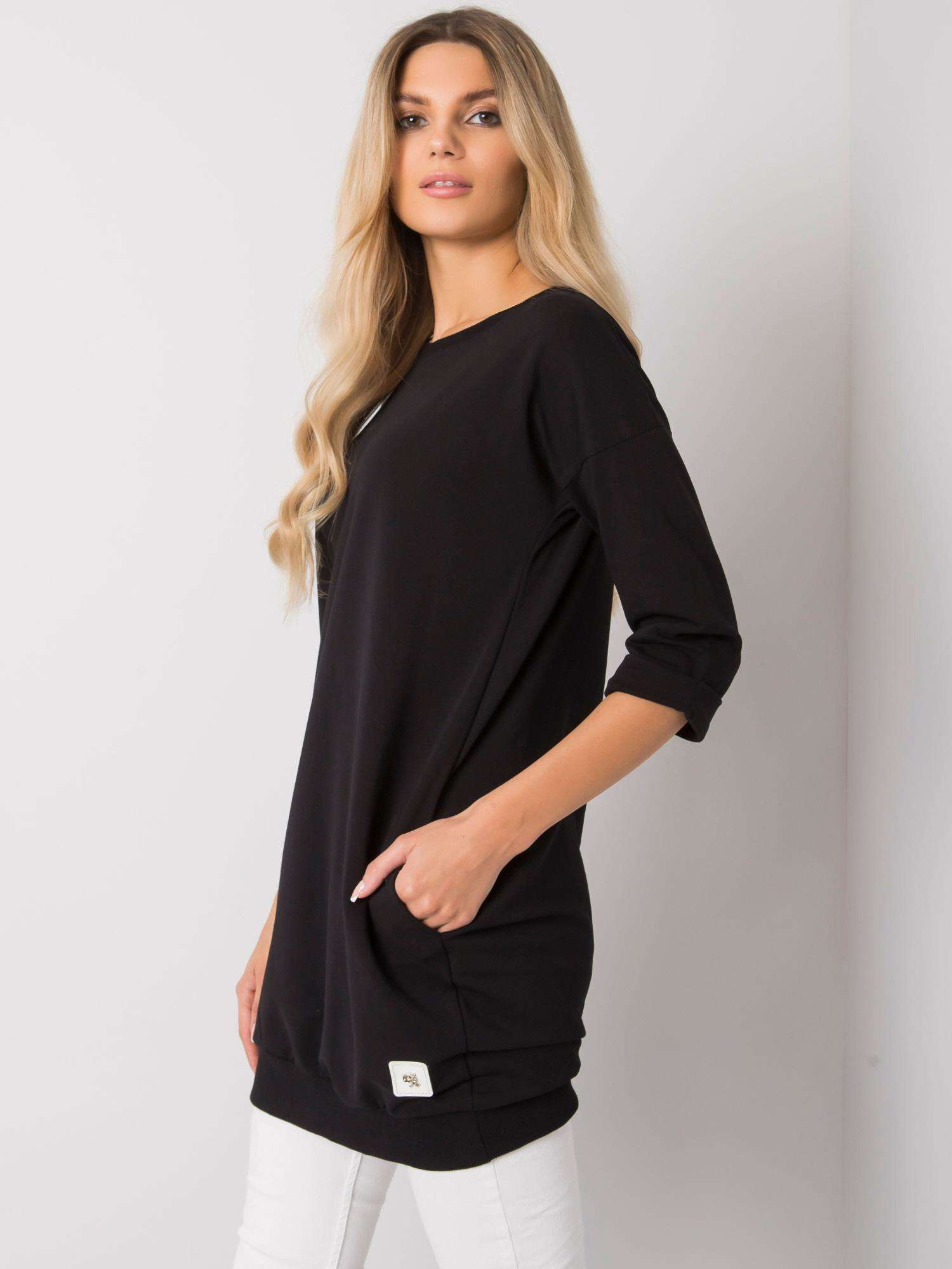 Czarna bluza z kieszeniami Iveta