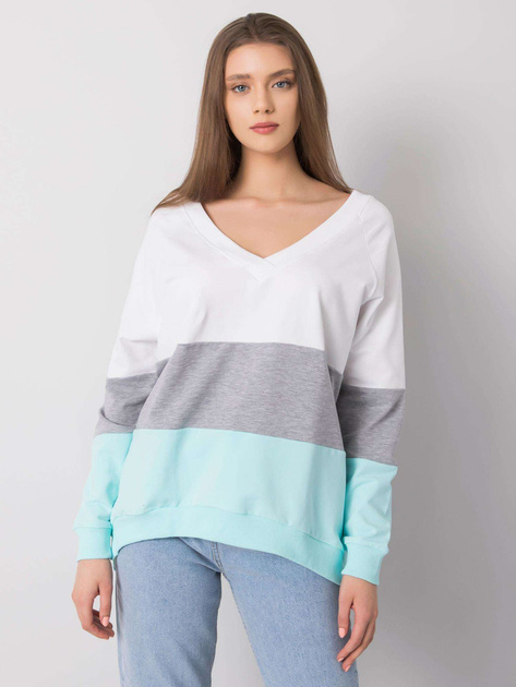 Biało-miętowa bluza Lotta RUE PARIS