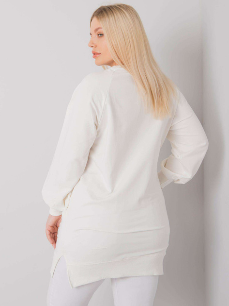Ecru gładka bluza plus size Toledo