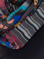 Hurt Ciemnoszara damska chusta komin z wiskozy 