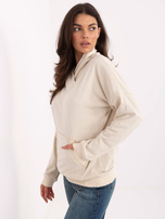 Jasnobeżowa bluza ze złotymi wstawkami RUE PARIS 