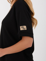 Czarny dwuczęściowy komplet z naszywką RUE PARIS 