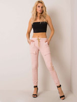 Brudnoróżowe spodnie Jolly