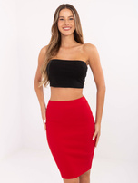Red fitted skirt RUE PARIS.
