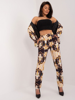 Hurt Czarny elegancki komplet z dwurzędową marynarką