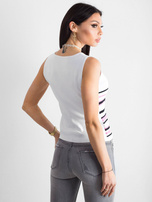 Biało-różowy top w paski