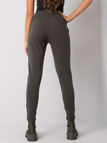 Khaki spodnie dresowe z napisami Haylee