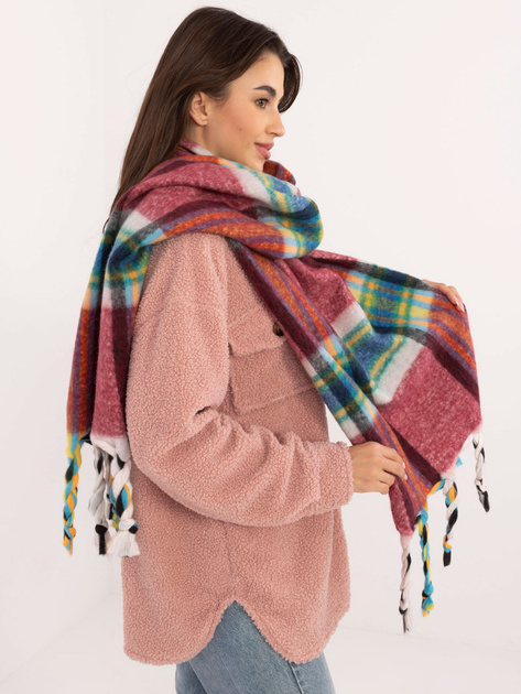 Hurtownia online Bordowy zimowy szal damski