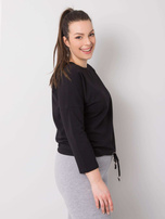 Čierna dámska bavlnená blúzka plus size Sandy.