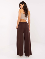 Chocolate sweatpants with pockets.