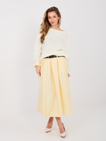 Pastelowa żółta elegancka o wypukłym wzorze RUE PARIS