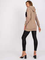 Ciemnobeżowy komplet dresowy z legginsami Elba