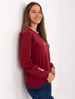 Bordowa damska bluza z naszywką