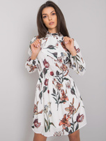 Weiße Kleid mit Drucken Akilah RUE PARIS.