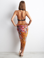 Hurtownia Ciemnoróżowa wzorzysta chusta z bawełny