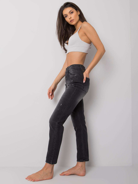 Ciemnoszare spodnie mom jeans Ladonne