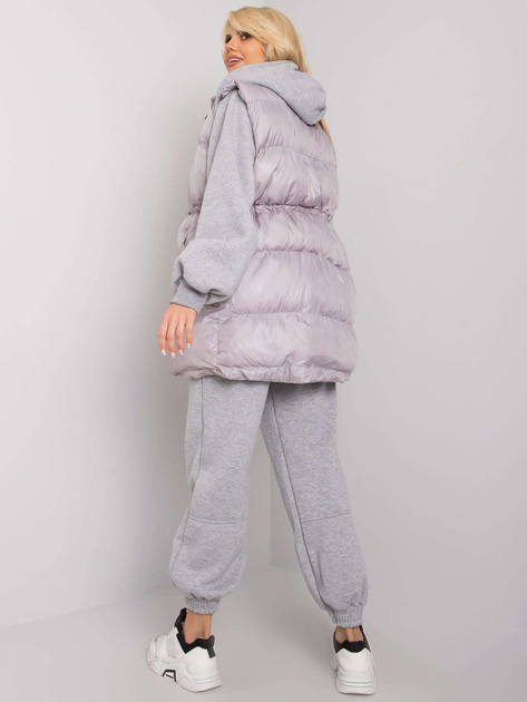 Szary melanżowy komplet trzyczęściowy z kamizelką Abigail