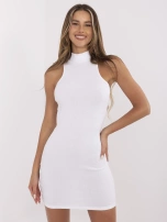 Biała prążkowana sukienka na lato RUE PARIS 