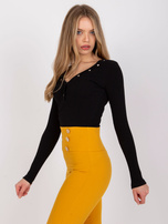 Czarna bluzka w prążek Tracy RUE PARIS