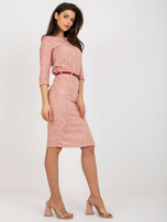 Hurt Czerwono-beżowa spódnica ołówkowa od kompletu