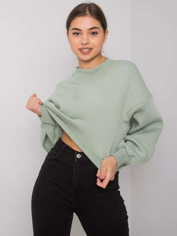 Pistacjowa bluza bez kaptura Thilde 
