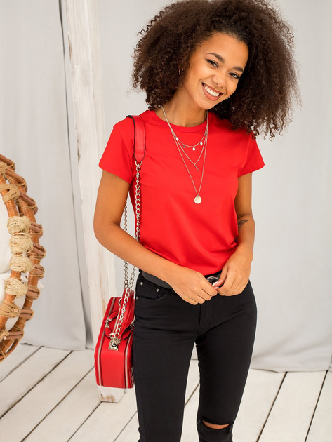 Czerwony t-shirt Peachy