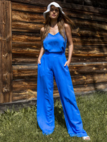 Hurt Niebieski damski top z dekoltem V OCH BELLA